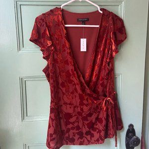 NWT Banana Republic Velvet Wrap Top